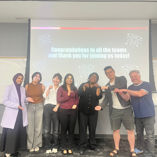 Problem Pitch winning team and judges