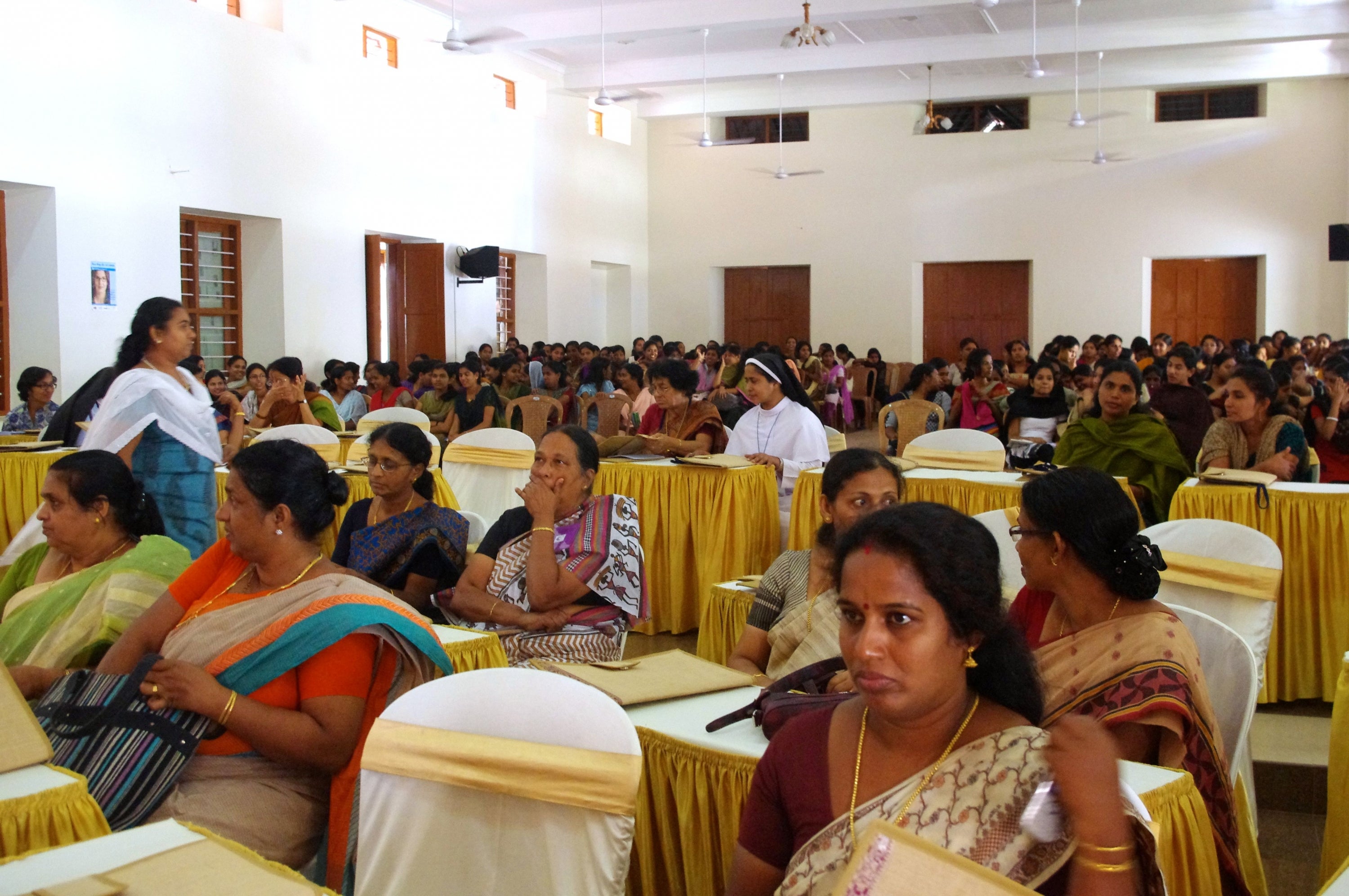 An audience of Indian women at the conference