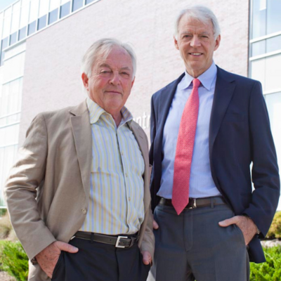 Conrad School founder Howard Armitage and Manfred Conrad