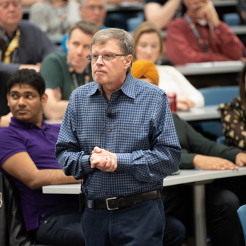 Professor Larry Smith giving a lecture