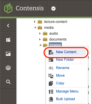 button for images, new content