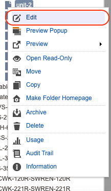 cms edit file from menu