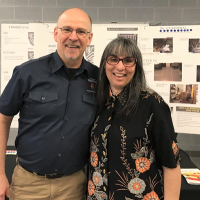 Photo of Randall Dicknoether and Karyn Ross at May 9 Projects Fair