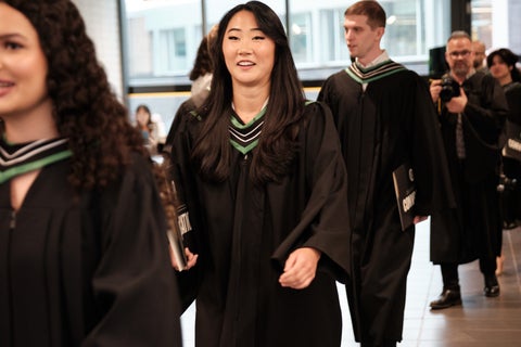 Grads entering ceremony