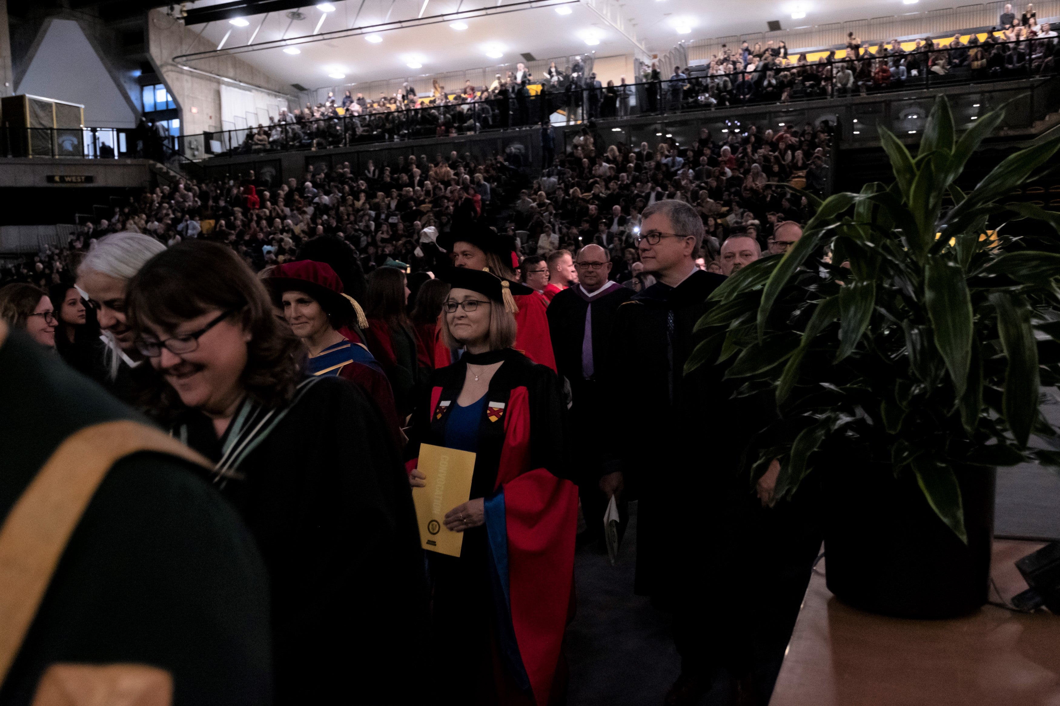 Faculty procession enetering the ceremony