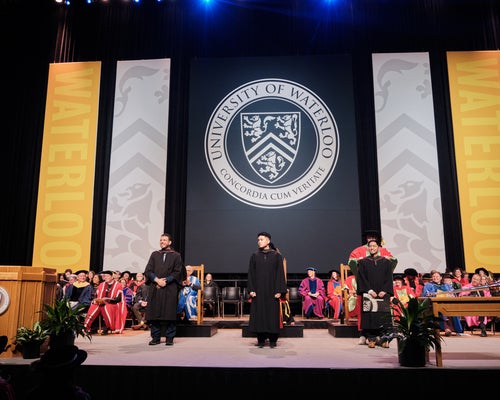 Photo of stage at ceremony