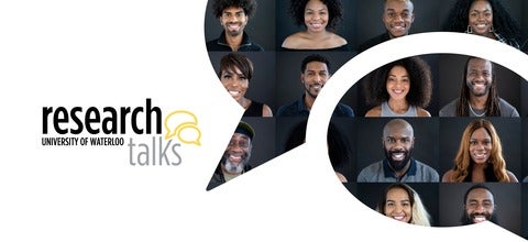 Research Talks promotional banner with pictures of black men and women