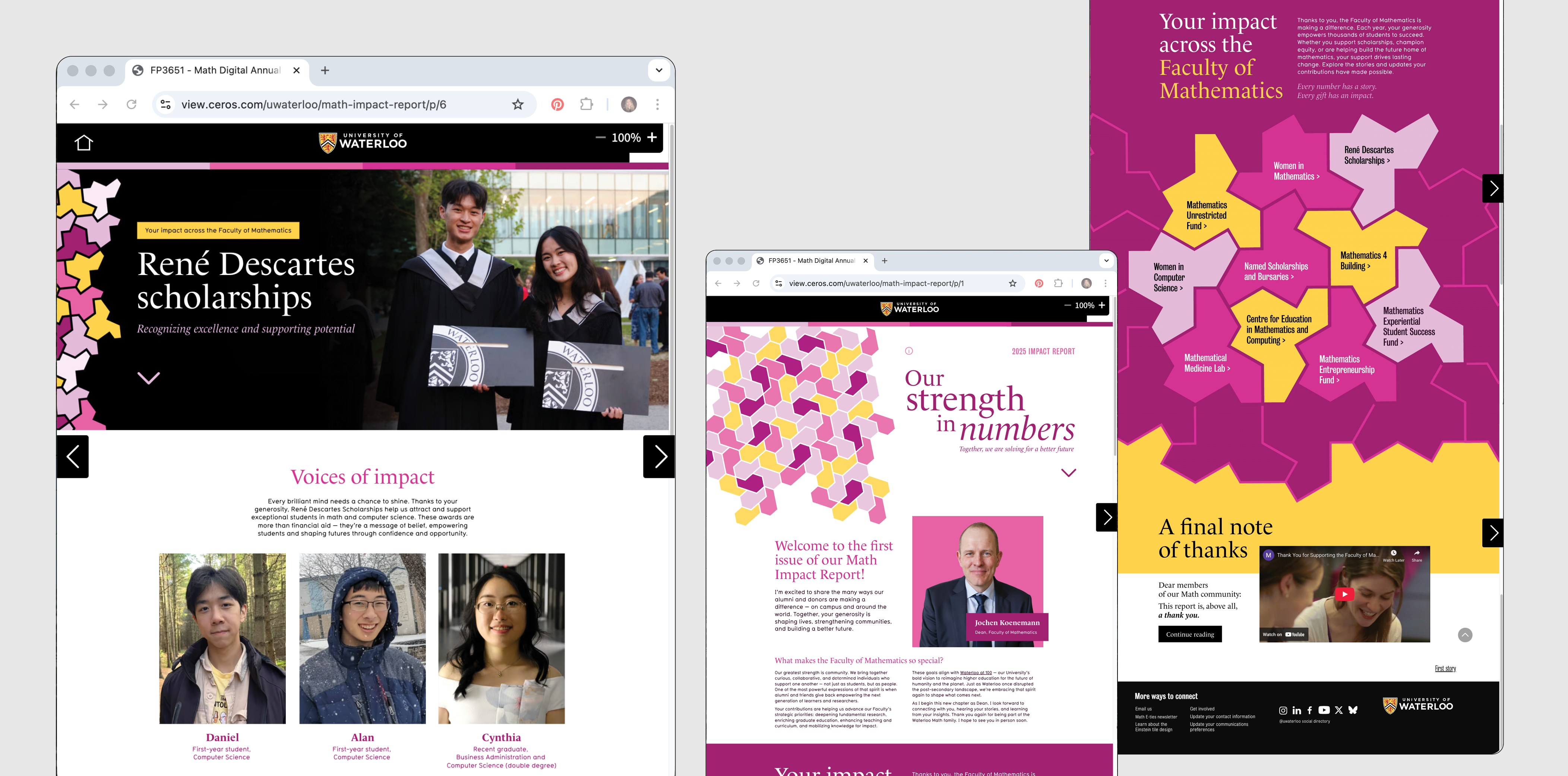 2025 Math Impact Report, Interactive Digital Report – desktop