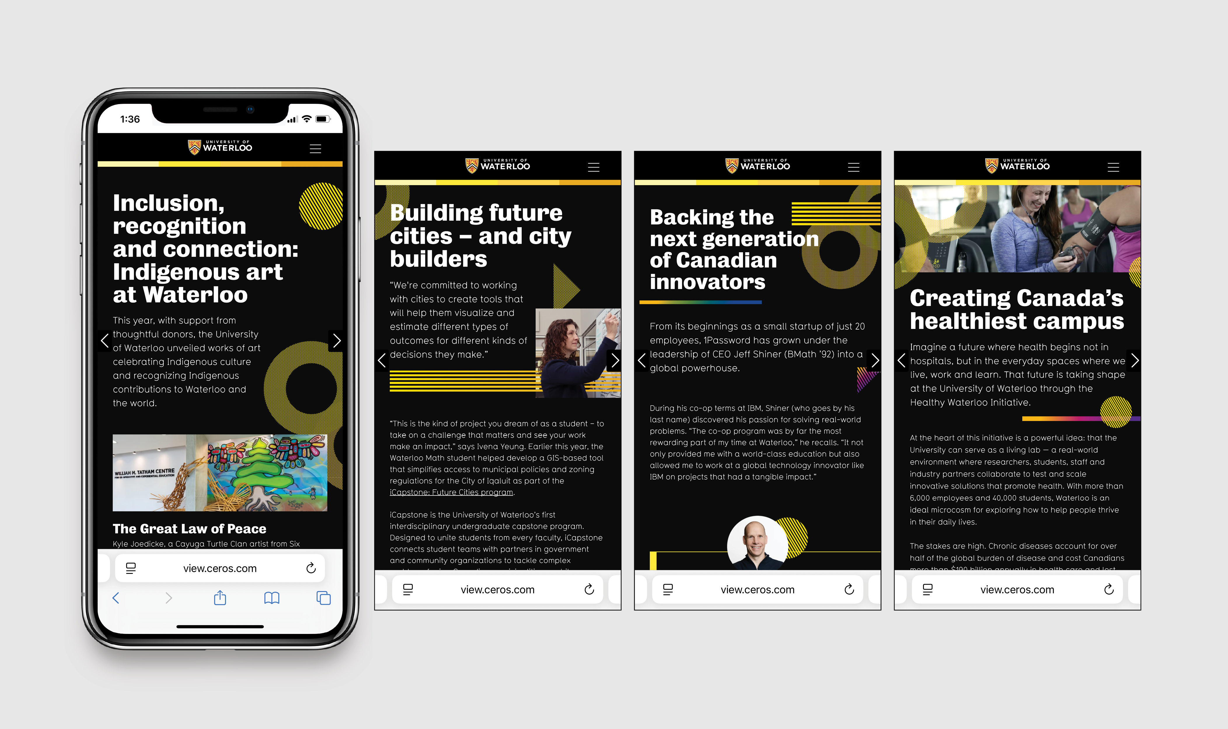 2025 University of Waterloo Report on Giving – mobile interactive digital report