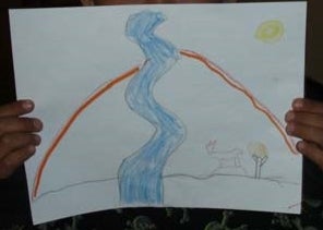 Child's drawing of the Thelon River
