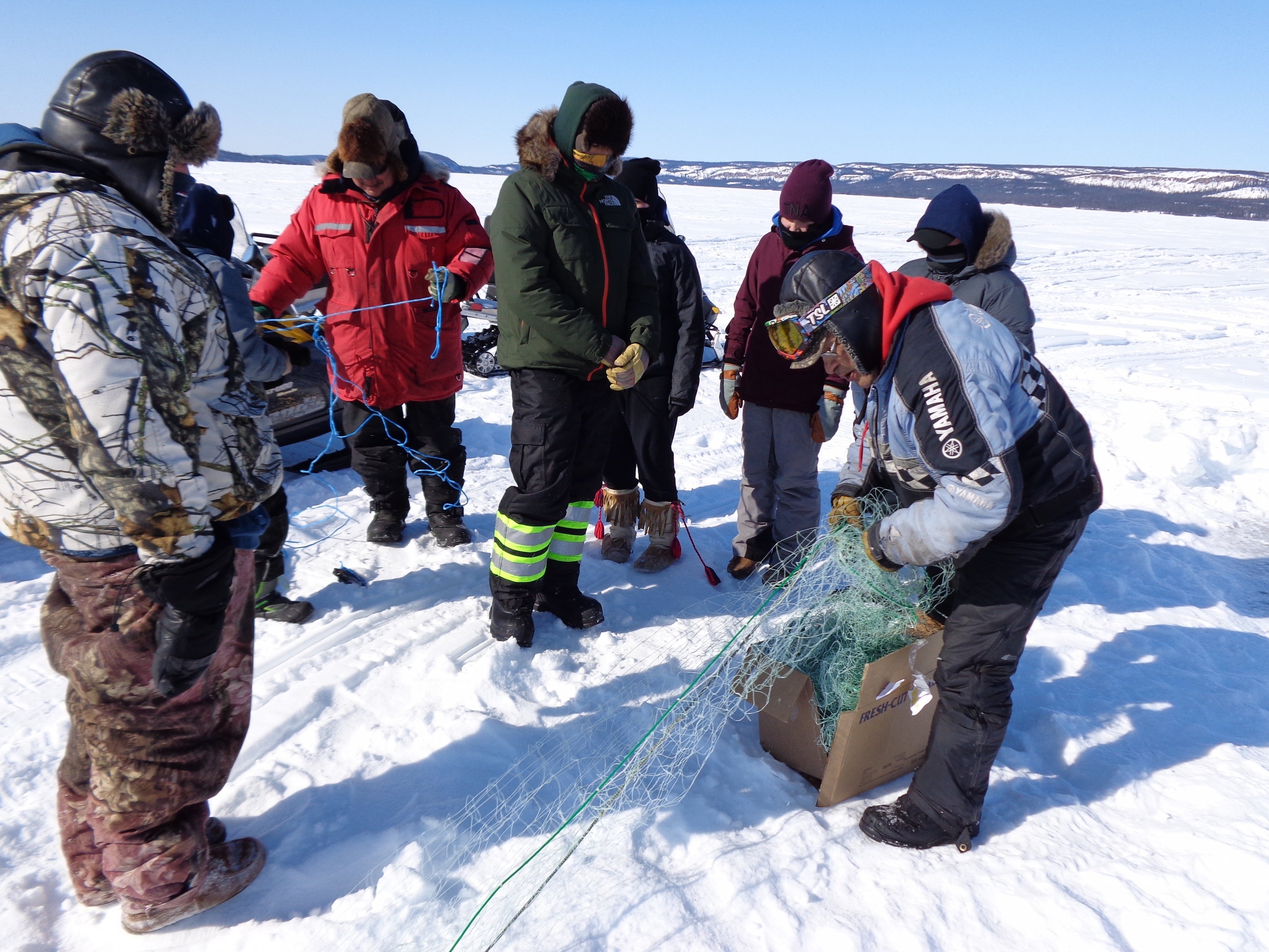 Setting nets for Lake Trout and Whitefish