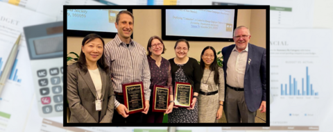 From left to right, Joyce Tian, Tim D. Bauer, Romana L. Autrey, Elena Klevsky, Khim Kelly, Kevin E. Jackson