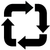 Arrows in square pattern icon