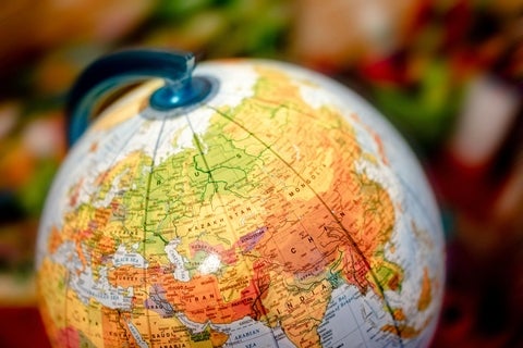 colourful world globe