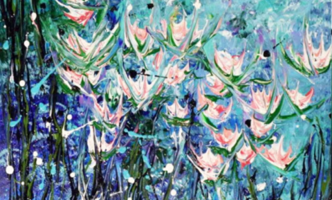 Photo of a flower painting