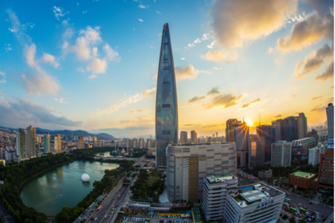Photo of korean skyline with tower