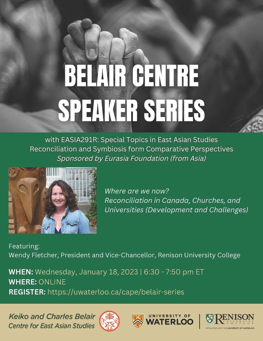 Belair Centre Speaker Series: Where are we now? Reconciliation in Canada, Churches, and Universities