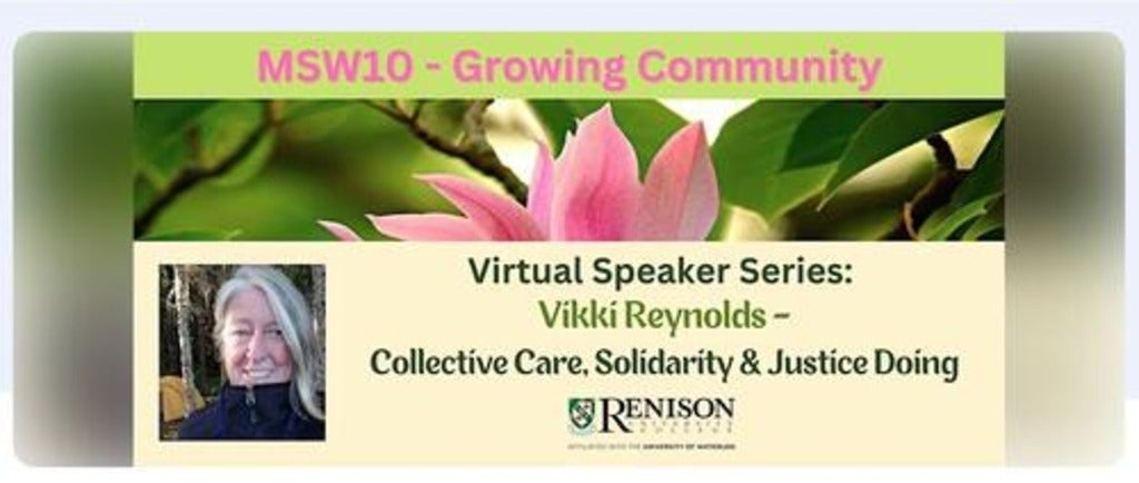 SSW Speaker Series - Vikki Reynolds: Collective Care, Solidarity and Justice Doing