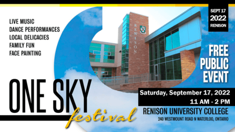 One Sky Festival is on September 17th from 11am-2pm at Renison