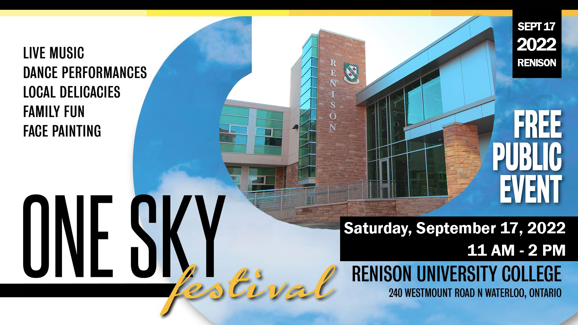 One Sky Festival is on September 17th from 11am-2pm at Renison