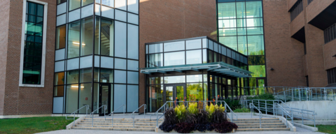 Front doors of Needles Hall