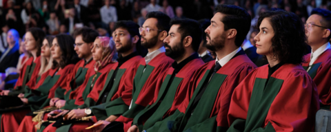 PhD graduates at convocation