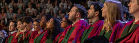 PhD graduates at convocation