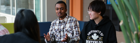 Students talking in common space