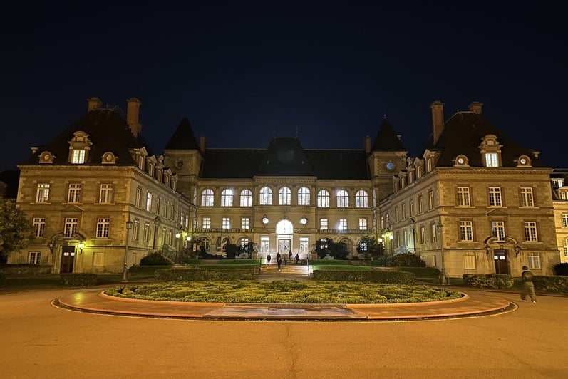Outside of palace in France