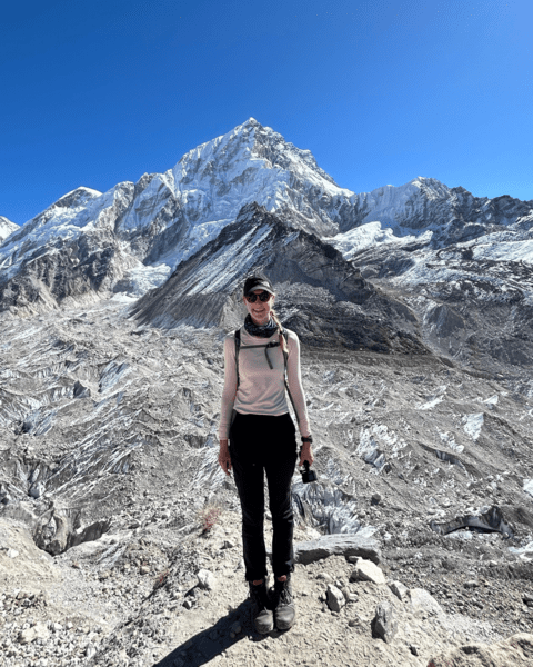 Kate Manninger on a mountain