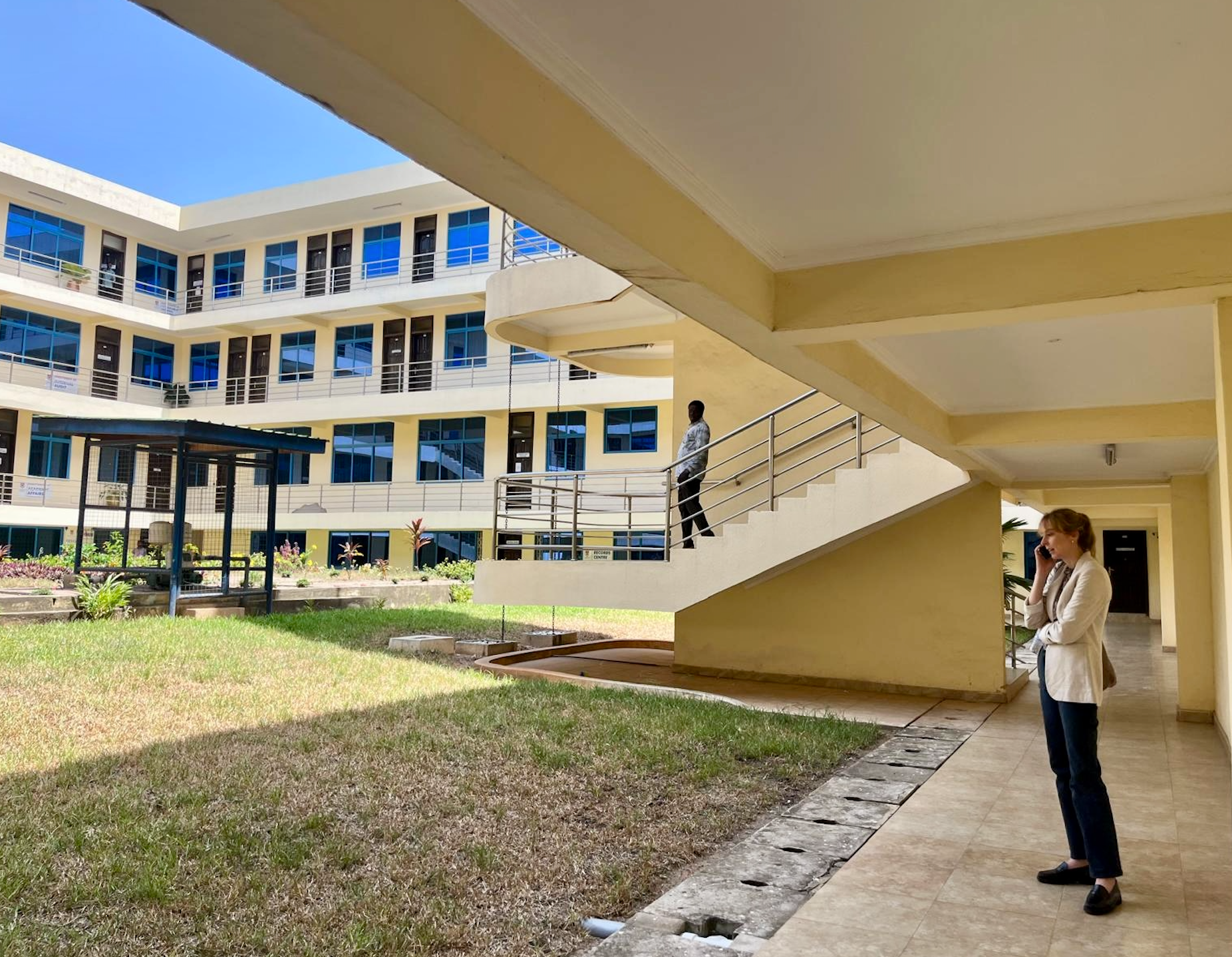 Photo of students on the University of Cape Coast campus