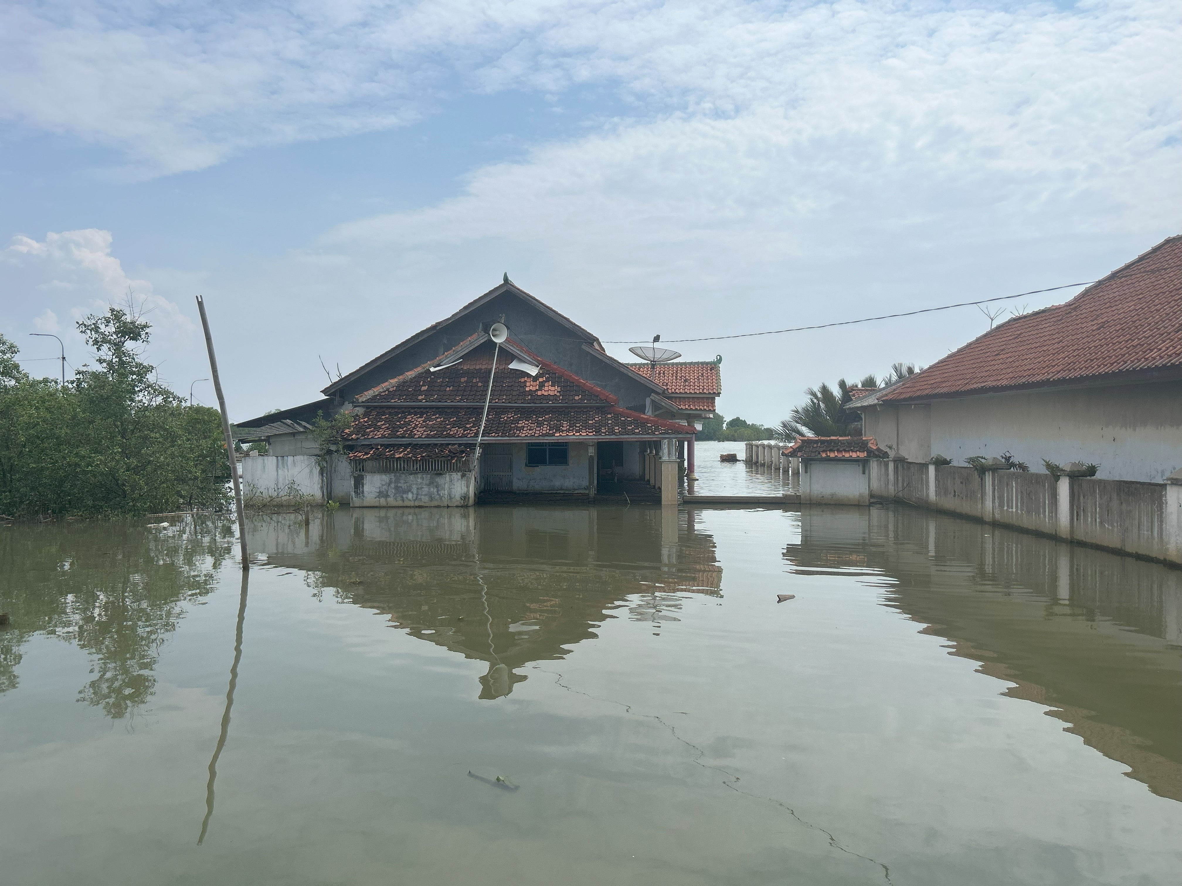 Flooded residential area 