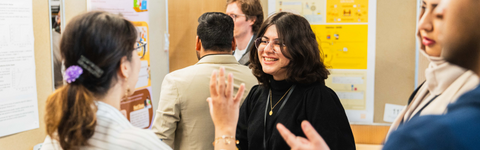 Few students chatting to each other