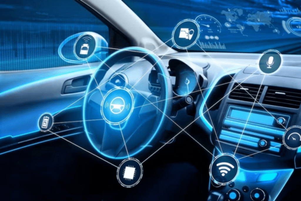 interior of digital automobile