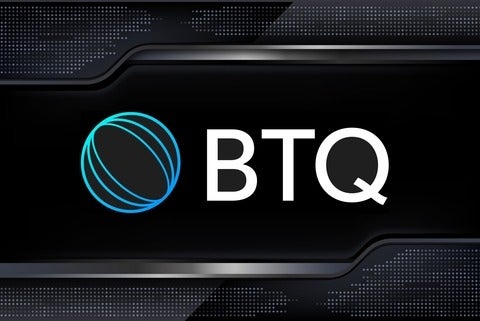 btq logo with digital black background