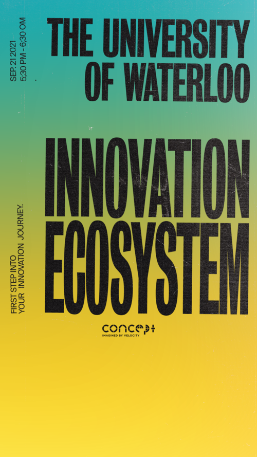 The University of Waterloo Innovation Ecosystem graphic.