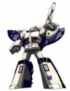 An image of Astrotrain, a Transformers toy that turned into a train.