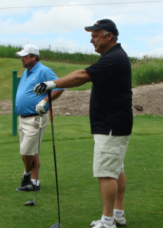 Director of Police Services Dan Anderson on the golf course.