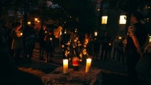 A candlelight vigil.