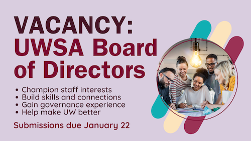 UWSA director vacancy graphic.