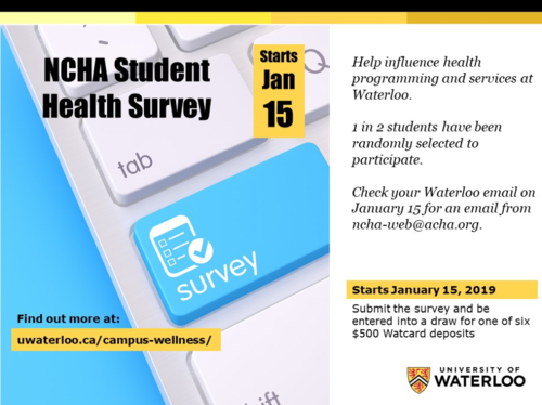 NCHA Student Health Survey banner.