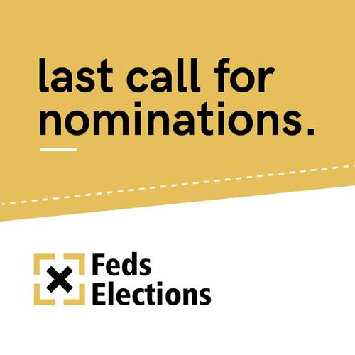 &quot;Last Call for Nominations&quot; banner in the style of an election ballot.