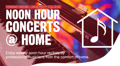 Noon Hour Concerts at Home banner image.
