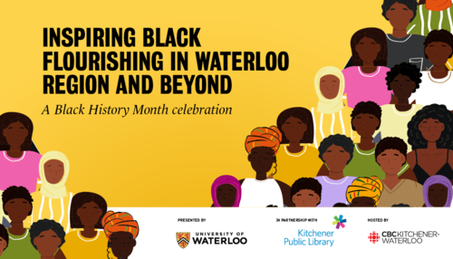 Inspiring Black Flourishing banner featuring an illustration of Black people.