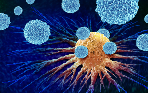 An illustration of cancer cells.