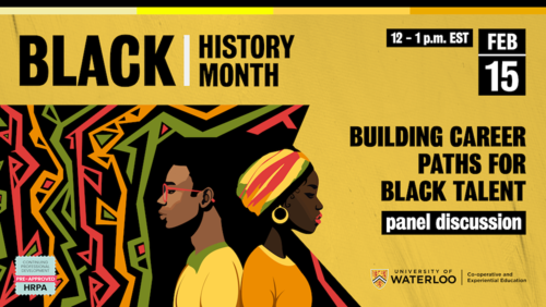 A Black History Month panel banner image featuring illustrations of Black people.