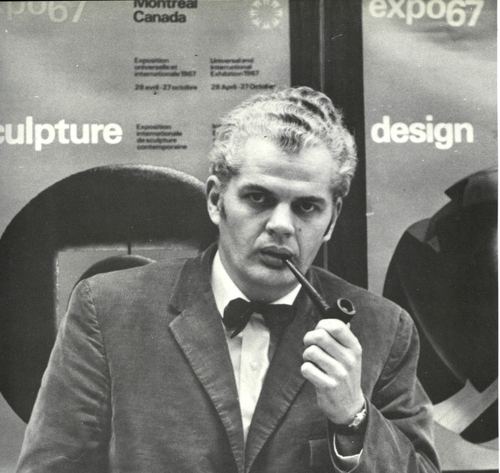 Professor George Soulis, pipe in hand, in 1967.