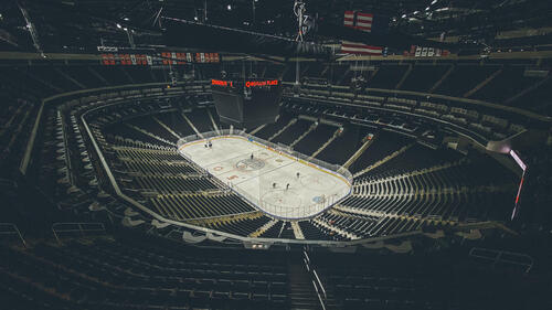 The Rogers Place ice hockey arena.