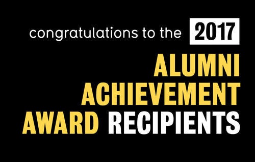 2017 Alumni Achievement Award Recipients banner.