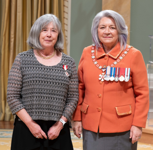 Dr. Frances Westley and the Governor General of Canada Mary Simon.